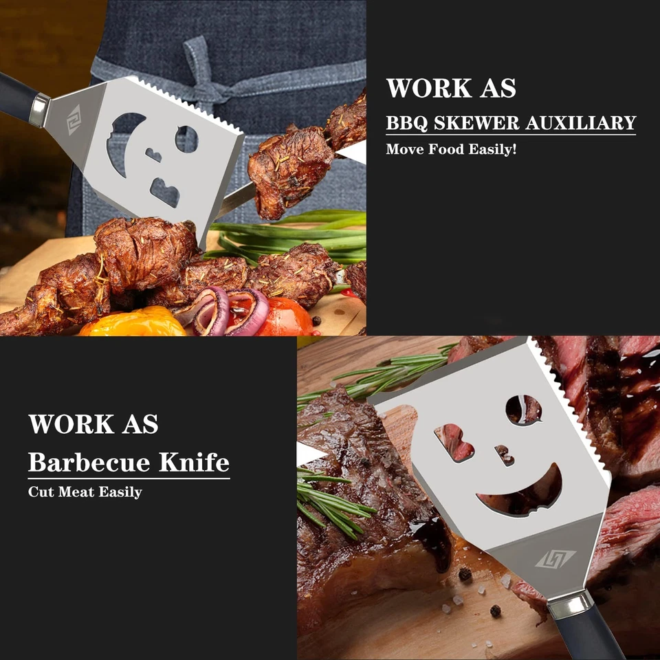 Grill Spatula for Outdoor Grill, 7-in-1 BBQ Spatula, Extra Long BBQ Tool, Box... - Image 4 of 4