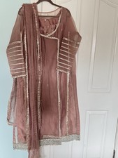 Shalwar Kameez 4- Piece Set Pakistani/Indian Designer HEM large