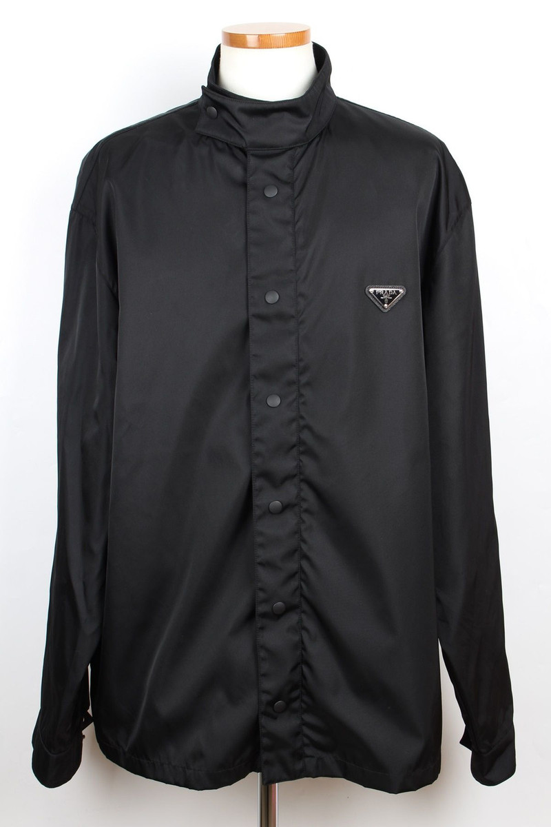 Prada Triangle Logo Nylon Shirt XL 12345 63624171 | eBay Prada Triangle Logo Nylon Shirt XL 12345 63624171 | eBay
