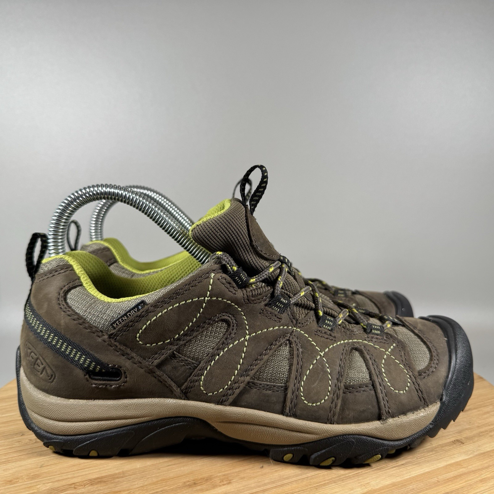 Scarpe da trekking Keen Shasta 7 pelle marrone impermeabili stringate protezione punta