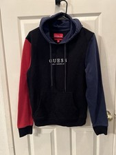 Women  s GUESS Los Angeles Black With Red And Navy Arms Hoodie Size Small