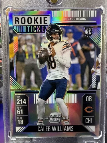 2024 Contenders Optic - Rookie Ticket Caleb Williams #68 Silver Prizm (RC)