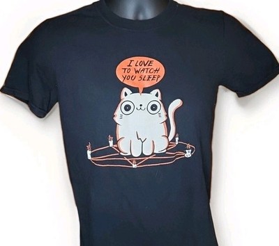 Official Black Matter Brand Merchandise Men's Witch Cat Black T Shirt Size Small