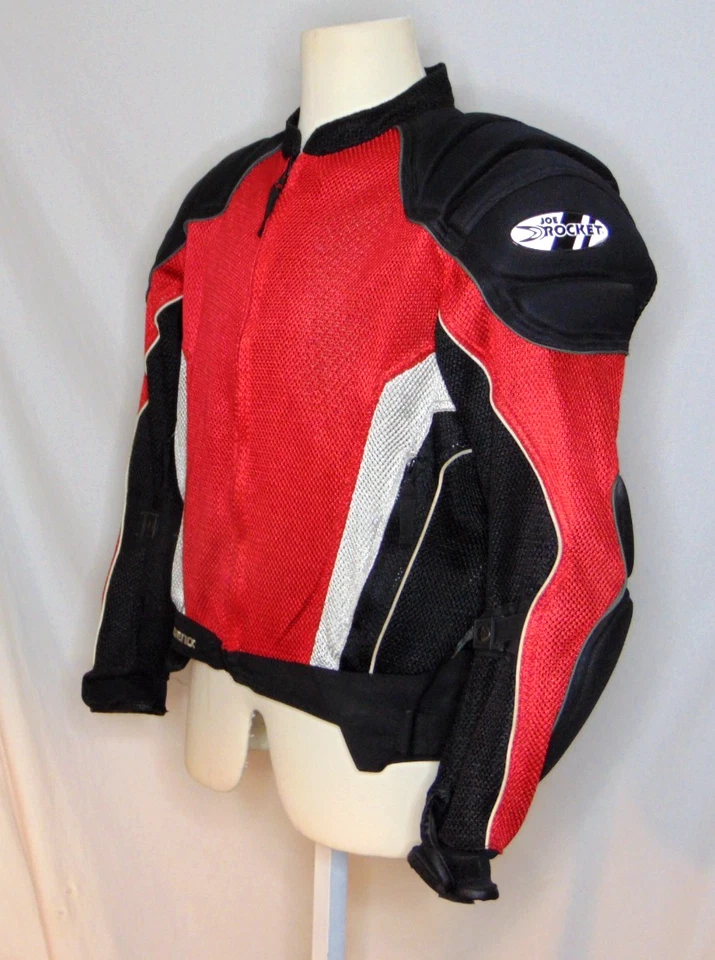 Chaqueta de motocicleta Joe Rocket Phoenix de malla para hombre M armadura protectora de colección roja negra Foto 2 de 4