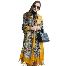 100% Merino Wool Extra Large Pashmina Blanket Travel Scarf Cashmere Wrap for ...