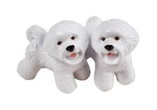Blue Witch Handmade Cruet Set Bichon Frise – Handmade Salt & Pepper Shakers