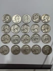 Lot Of 20 Washington Silver Quarters-90% Silver 1951-1964 Circulated Junk 4 oz