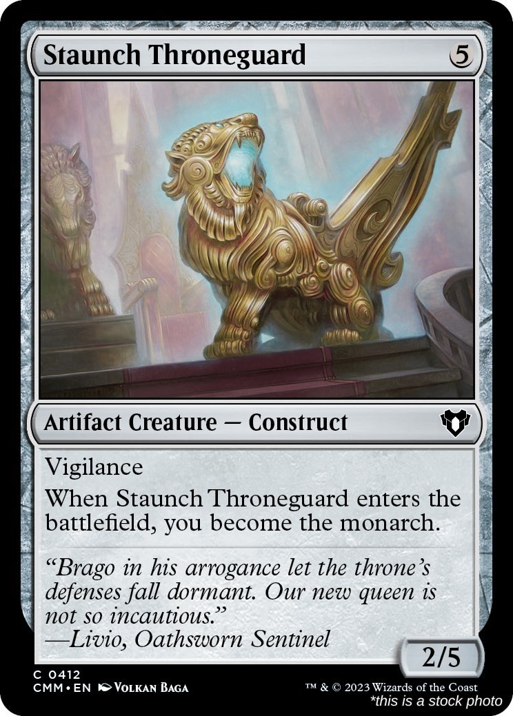 Staunch Throneguard (CMM 412), Normal, Commander Masters, MTG