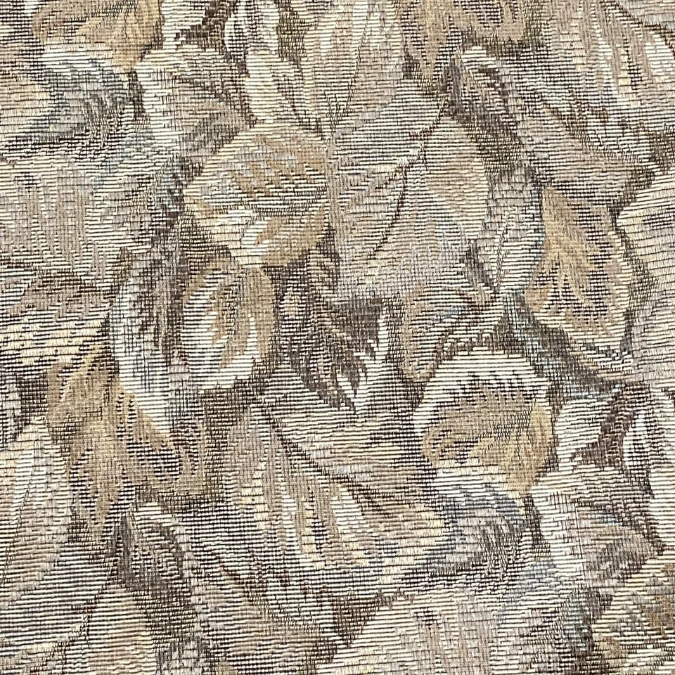 BTY Brown Leaf Tapestry Fabric Interior Decor Upholstery - Image 3 of 4