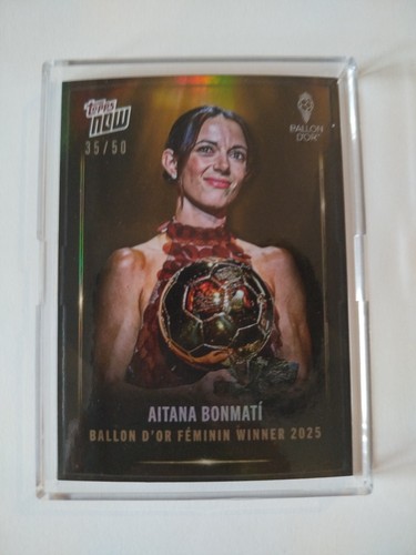 Aitana Bonmati - 2025 Ballon d'Or Topps NOW® - Card 2 GOLD FOIL /50 prezzo ebay