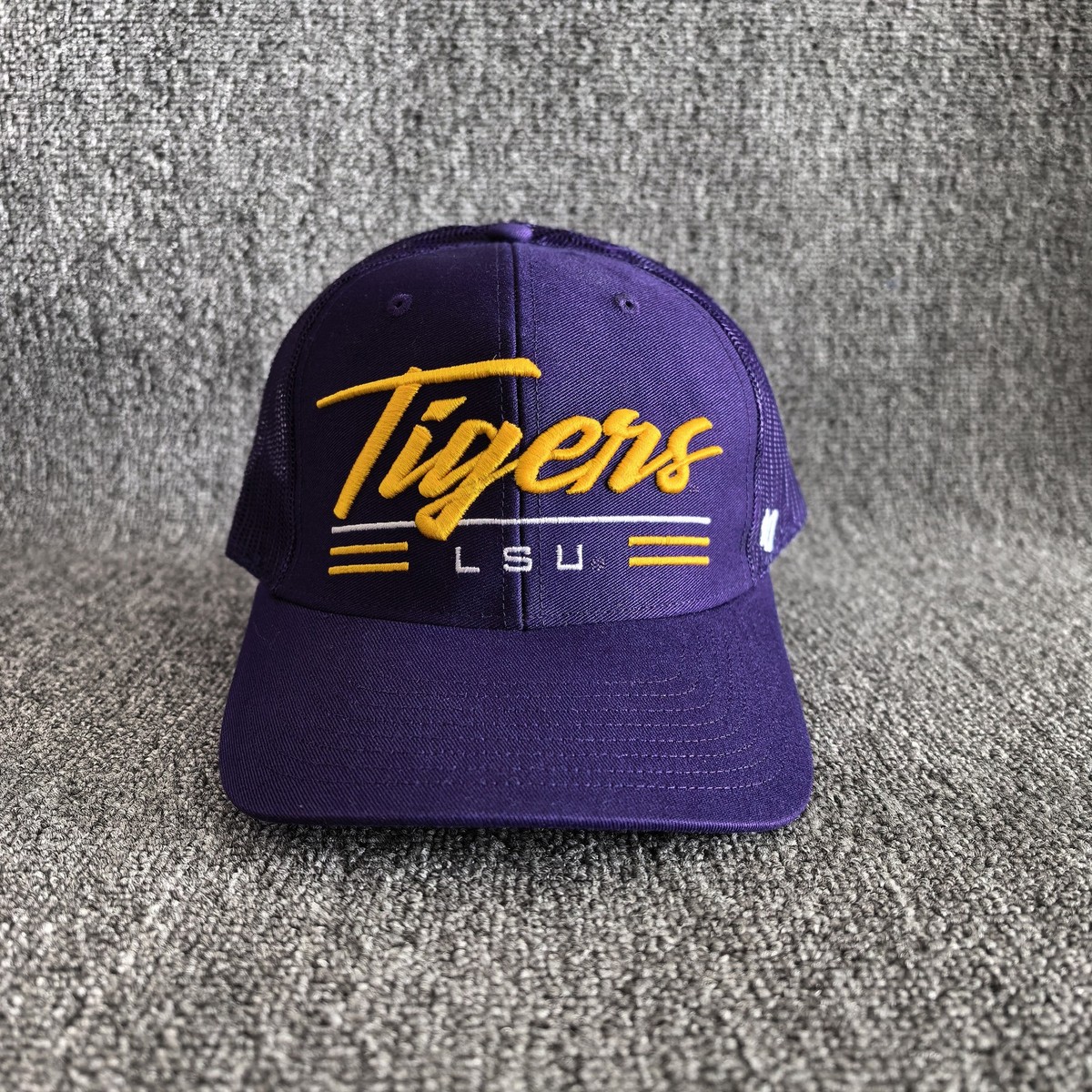 47 Brand LSU Tigers Trucker Hat Cap Purple Snapback NCAA Adjustable New