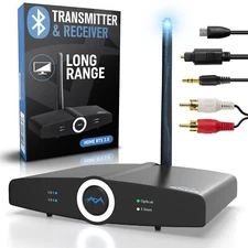 New Bluetooth Transmitter Range Extender for TV home stereo Headphones Speakers