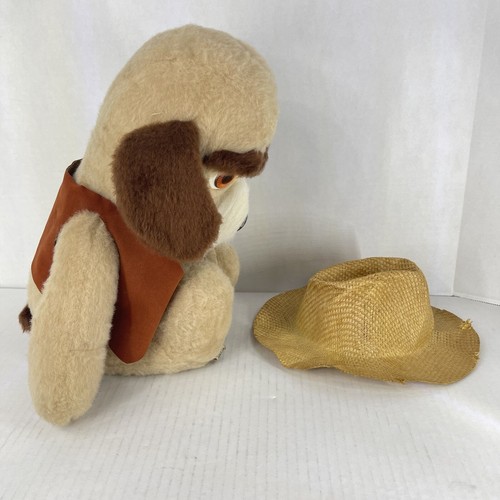 Animal Fair Vintage 1974 Clyde Cowboy Vest Tan Dog Brown Bushy Eyebrows READ - Picture 5 of 24