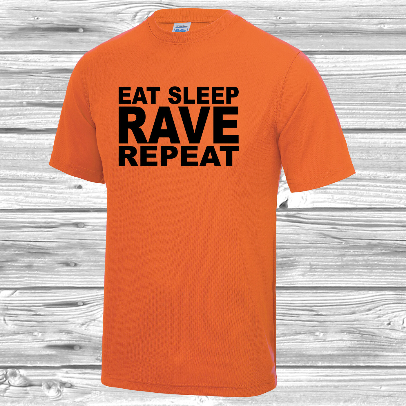 Eat Sleep Rave Repeat T Shirt Party Fancy Dress JC001 Workout Neon