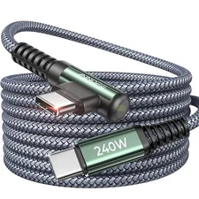 240W USB C to USB C Cable Right Angle 10FT C to C Cable Fast ChargingUSBC to ...