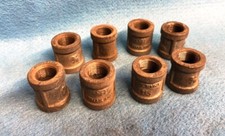 UNBRANDED GALVALINZED STEEL COUPLING SIZE: 3/8" LOT OF 8