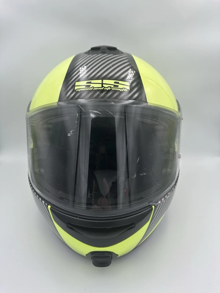 SPEED & STRENGTH SS1700 HiViz Modular Motorcycle Helmet Small S Pre-Owned - Image 4 of 4