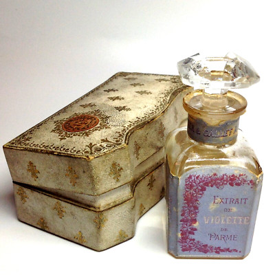 ROGER & GALLET Extrakt aus Violette de Parma 1910 Flasche 9 cm leere Schachtel