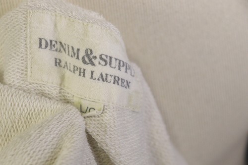 Denim & Supply Ralph Lauren White Full Zip Big Logo Hoodie Sweater Size L - Picture 19 of 23