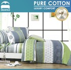 All Size Bed Quilt Duvet Doona Cover Set 100% Cotton-Dexter-Super King Bedding