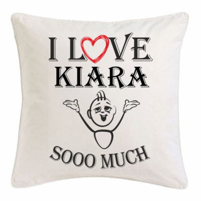 I Love Kiara KISSENBEZUG 40X40cm Ich Liebe Kiara Weiss 157353