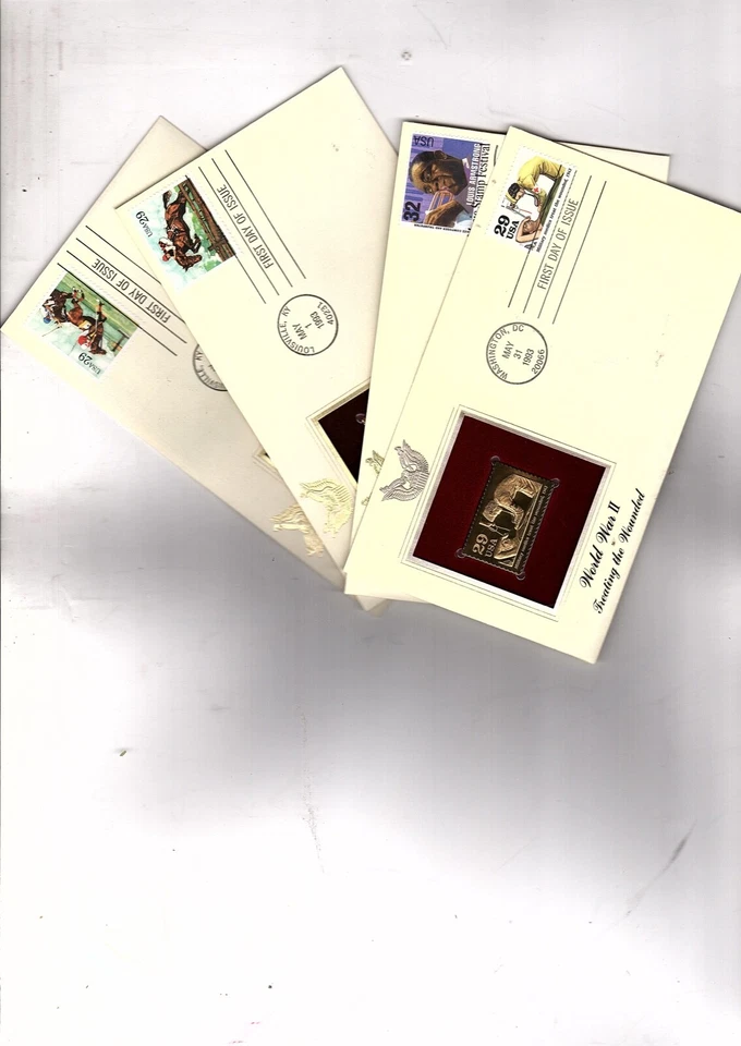 US Golden Replica 22kt FDC 60 first day covers G4 no cards (bb17 - Image 4 of 4