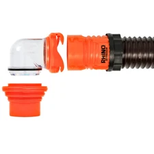 Camco RhinoFLEX 20' Sewer Hose Kit RV Sanitation with 4-in-1 Elbow Caps & Swivel