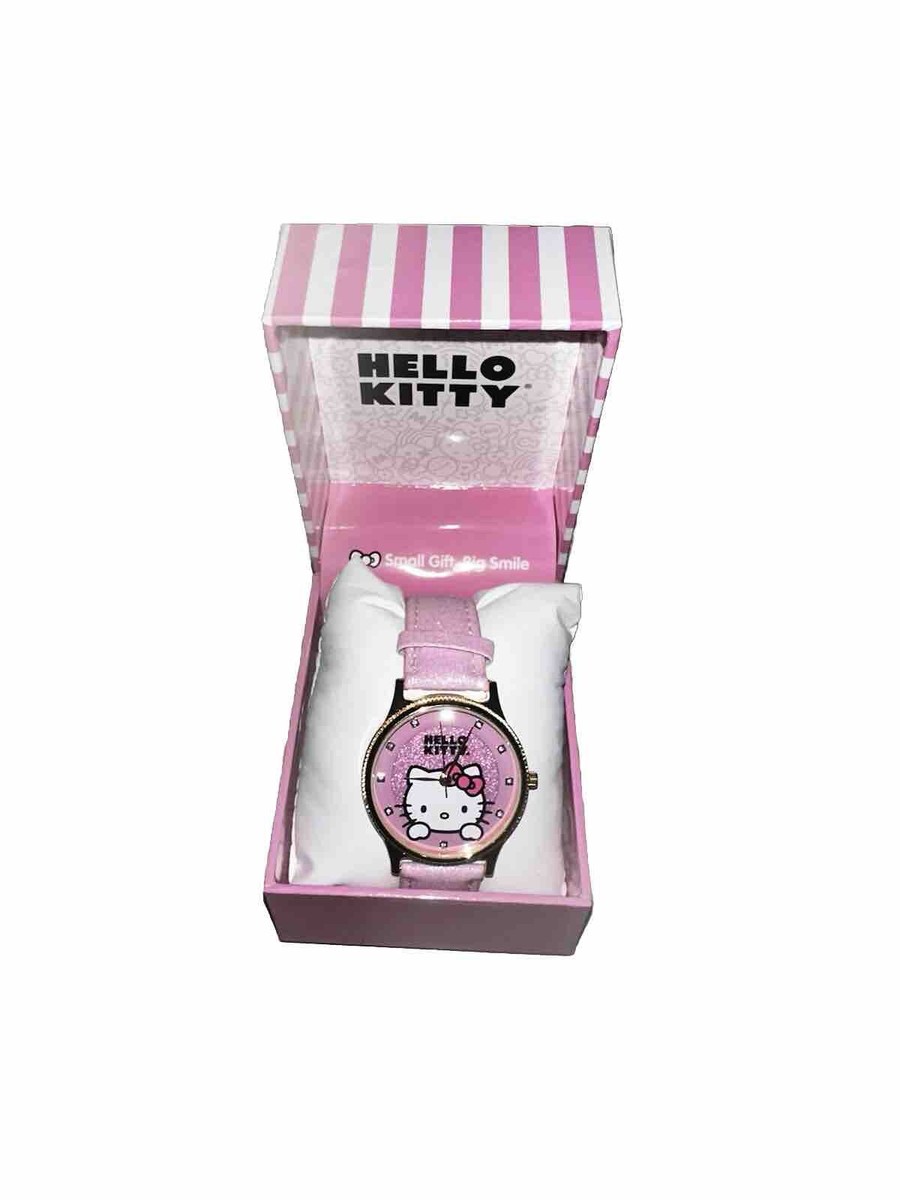 Hello Kitty Analog Girls Kids Teens Gold-Tone Crystals Sparkle