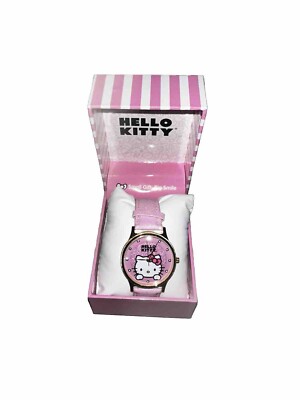 Hello Kitty Rose Gold and Pink Crystal Bezel Watch NEW Hello Kitty Watch Rose Gold Crystal Bezel With White  main image 4