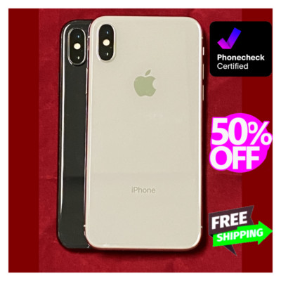 Apple iPhone X 5.85'' 256GB 64GB Factory Unlocked Verizon AT&T Good Battery