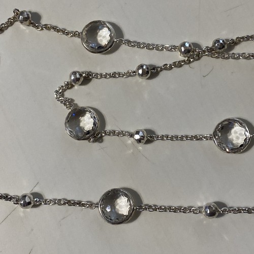 IPPOLITA ROCK CANDY 925 STERLING SILVER CLEAR QUARTZ NECKLACE 38-INCH - Picture 11 of 14