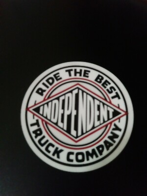 INDEPENDENT SKATEBOARD TRUCK CO.THE RIDE THE BEST  LOGO ROUND SKATEBOARD STICKER