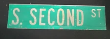 AUTHENTIC Retired SECOND 2nd ST STREET SIGN 24X6" road,traffic MAN CAVE garage