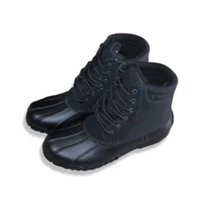 NORTIV8 Boots Men's 7 Winter Duck Black Boots Waterproof Insulated Rain Snow