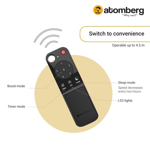 Atomberg Renesa 3 Blade 900mm (35") BLDC Ceiling Fan with Remote Control 220V - Picture 5 of 8
