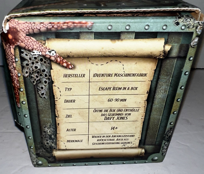 IDventure Cluebox – Coffre De Davy Jones – Puzzle 3D Escape Room – Bois – Neuf