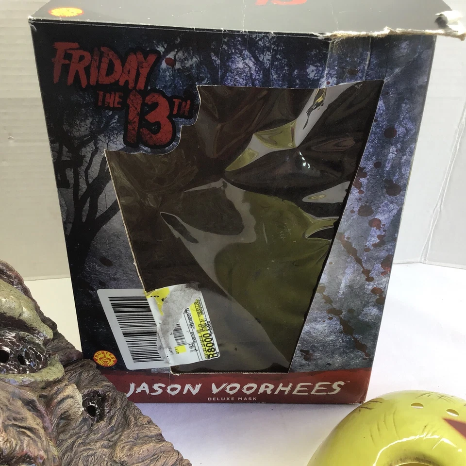 Rubies 2 Pc  Deluxe Jason Voorhees Overhead Latex Mask  Friday the 13th w/ Box - Image 2 of 4