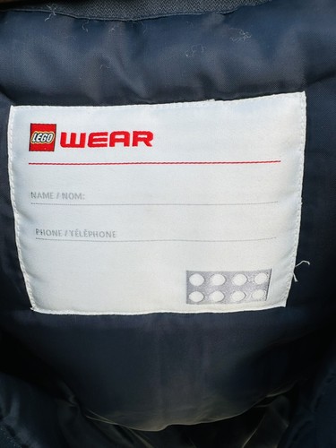 Lego Wear Down Jacket Coat with Fur Lined Hood Blue EUC - Picture 4 of 6