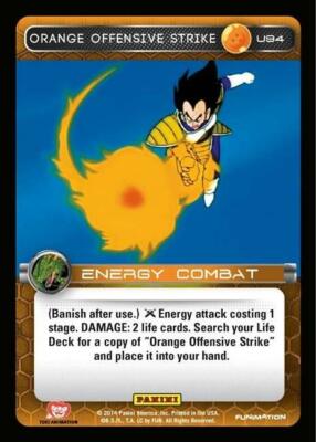 DBZ Dragon Ball Z TCG Card Panini Premiere U94 Orange Offensive