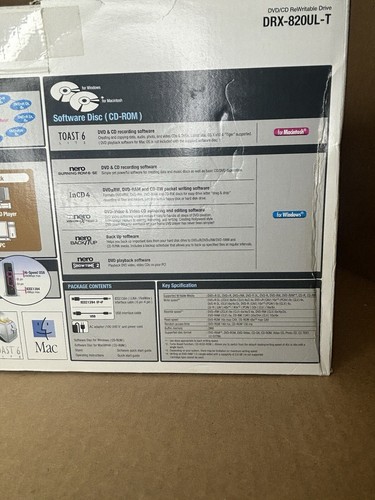 Sony DRX-820U DVD+RW Rewritable Drive DVD+R Dual Layer 8.5GB- Pre-owned in Box - Picture 22 of 24