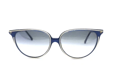 Gafas De Solamente Mujer Made IN Italy Plástico Años 90 Azul Matizada GAMBINI - Imagen 1 de 4