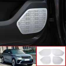For Range Rover Velar 2018-2023 Silver Alloy Inner Door Speaker Audio Cover Trim