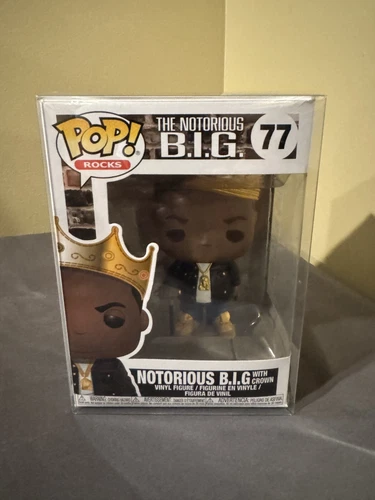 Funko Pop! Rocks The Notorious B.I.G #77 With Crown With Pop Protector