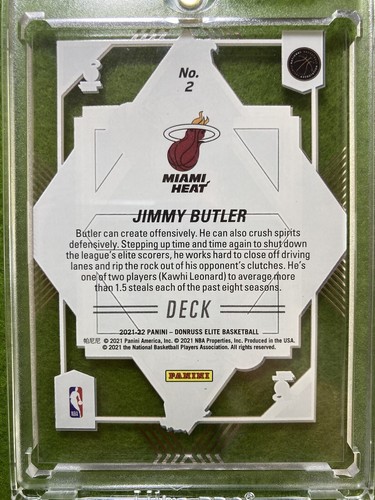JIMMY BUTLER CLEAR ERROR CARD JERSEY #22 HEAT 2021 Elite DECK Jimmy Butler ERROR - Picture 4 of 24