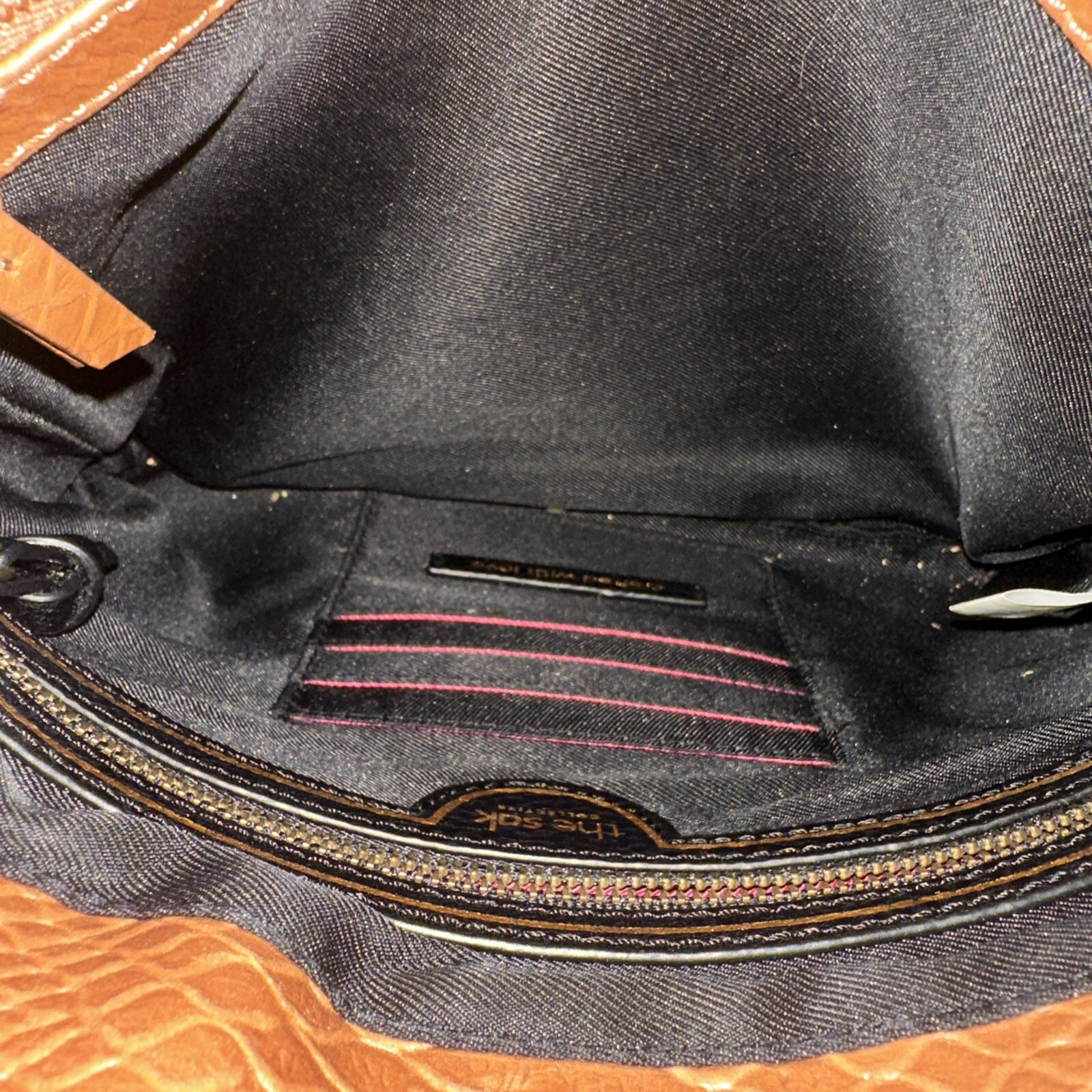 THE SAK  Python Embossed Leather Tan Crossbody Ha… - image 9