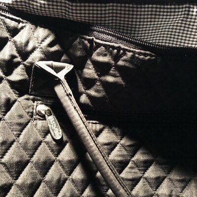 Sazy Bee Designs Large Shoulder Tote Black Quilted