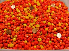 4 Pounds Assorted Shapes Sizes  Colors India Handmade Glass Beads Lot FV-6 