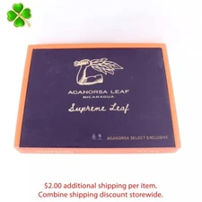 Aganorsa Leaf Perfecto Supreme Leaf Empty Wood Cigar Box 9" x 6.75" x 1.25"