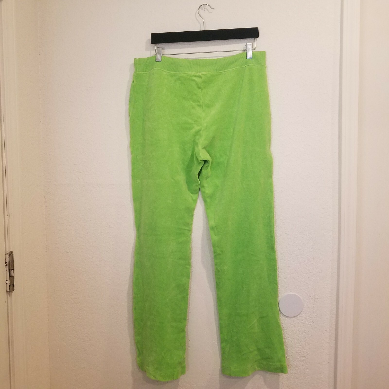 Lime Green Velour Track Pants - image 2