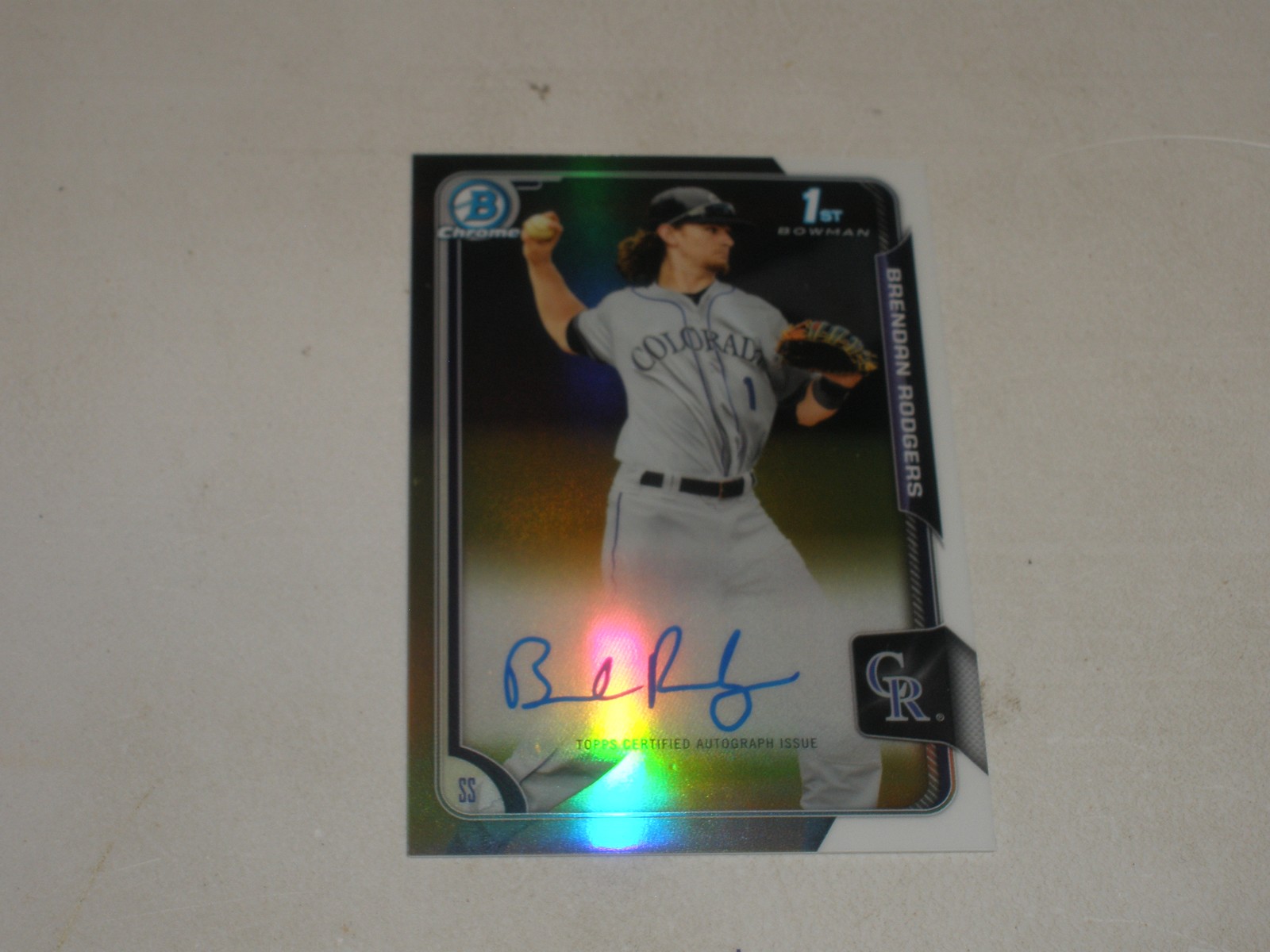 2015 Bowman Chrome Draft Refractor Autograph Auto #BR Brendan Rodgers